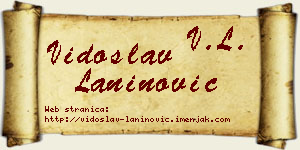 Vidoslav Laninović vizit kartica